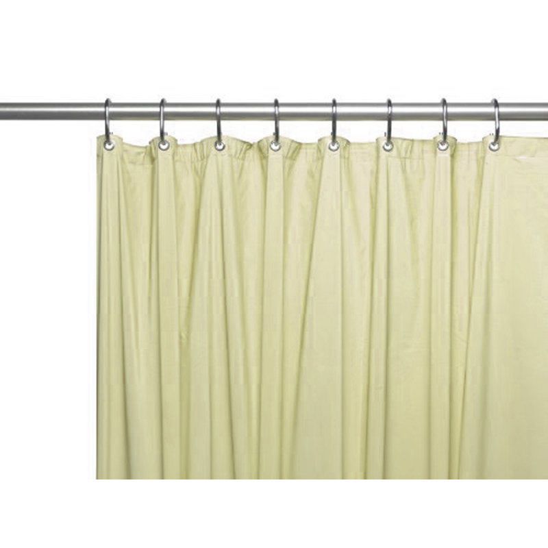 Doublure de douche simple en vinyle magnétisé robuste Ianthe, Jaune, 72" H x 70" W