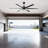72" Modern Industrial Black Commercial HVLS Ceiling Fan with Foldable LED Lights and Remote Control, 6-Speed Reversible DC Motor, Timer, 6 Extra Large Aluminum Blades, 10"&24" Downrods Included-1390103987