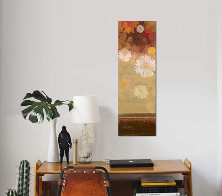 « float fleurs i » par pi studio, reproduction d’impression sur toile tendue, H 48 po x l 16 po x P 1,5 po, Toile tendue