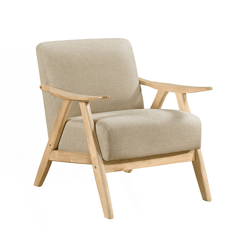 Chaise d'appoint rembourrée 1Pc, chaise confortable, Marron clair