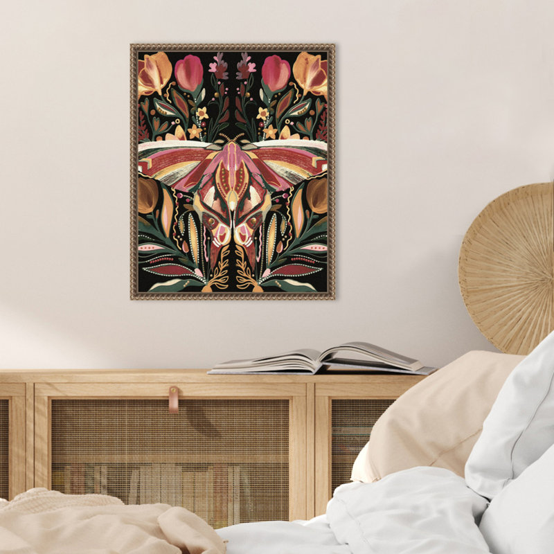«Moth Abstract» par Houpt, reproduction d'art sur toile encadrée, H 20 po x l 16 po