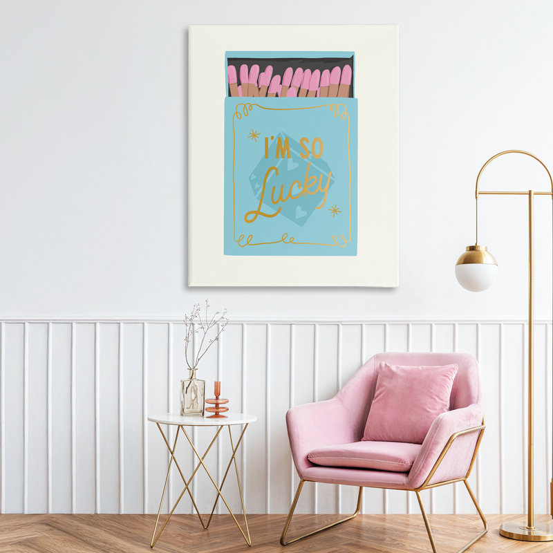 I'm I'm Lucky Matchbox Canvas, design par Cherrywood Lane, H 30 po x l 24 po