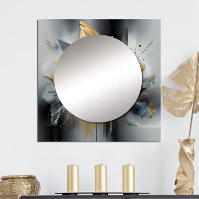 Georgijus - Miroir décoratif carré en marbre abstrait pour chambre à coucher