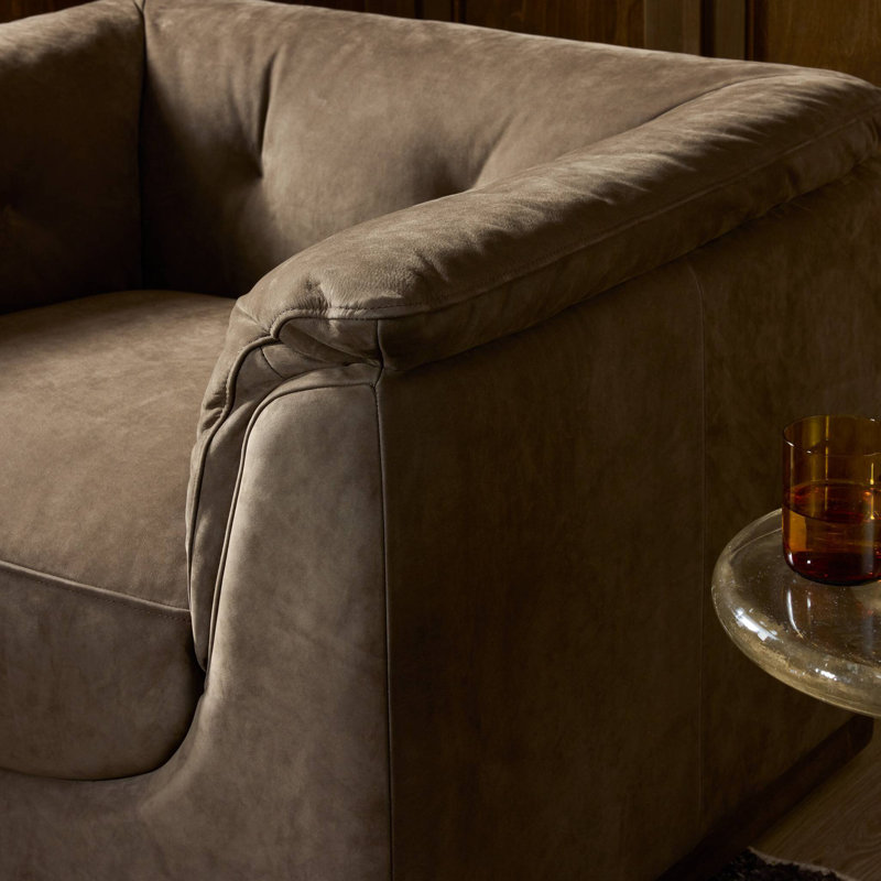Santino Swivel Chair, Nubuck Cigar