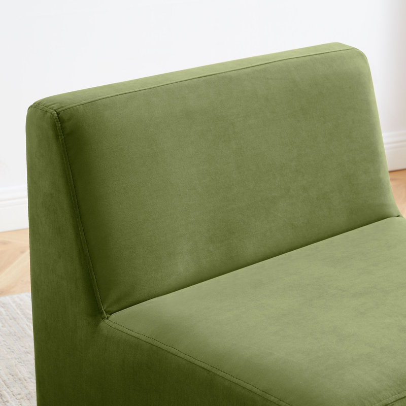 Camerynn 29.8" Upholstered Swivel Armchair (Set of 2), Green Velvet