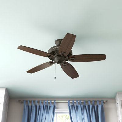 52" Builder Elite 5 - Blade Standard Ceiling Fan with Pull Chain