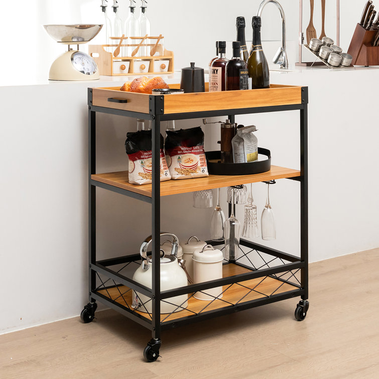 Williston Forge Jaevaughn Wood Tiered Stand