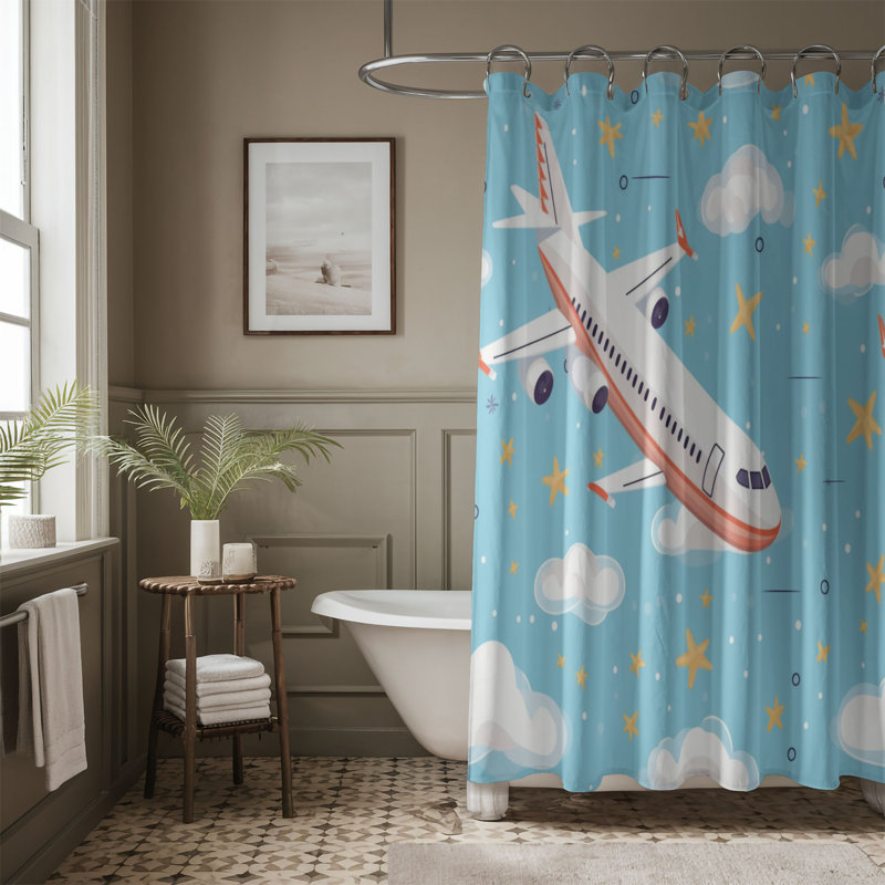 Plane Patterns - Premium Shower Curtain, 74"H x 71"W