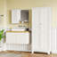 Armoire de rangement 75 po en métal avec 2 portes et 4 tablettes réglables pour la salle à manger / salon / salle de bain-1128362765