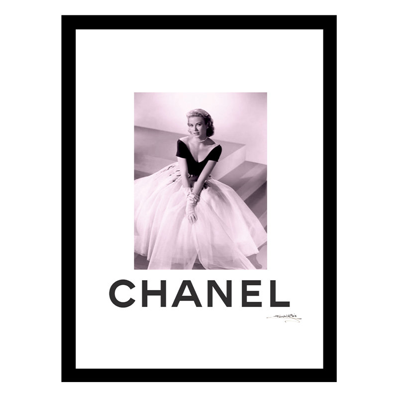 Grace Kelly Designer Fashion, reproduction encadrée