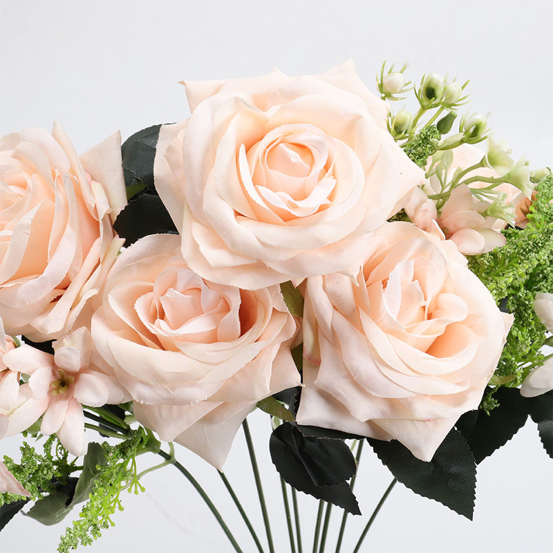 Silk Rose Arrangement, Champagne