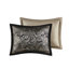 Couvre-lit 5 pièces en noir profond pour lit très grand avec tissage et base en coton-128685050-128685053