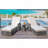 2 Pieces Long Reclining Chaise, Outdoor Wicker Lounge With Armrests, Patio Adjustable Recliner With Soft Removable Cushions, All Weather Rattan Pool Lounge For Poolside  Garden-877615818