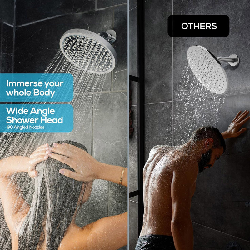 Shower Head, Premium Quality Luxury Design, Easy Clean Adjustable Replacement for Your Bathroom Shower Heads