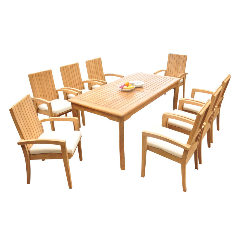 Ensemble repas extérieur pour 6 personnes Wilkinson, H 30,5 po x L 71 po x l 36 po, 8