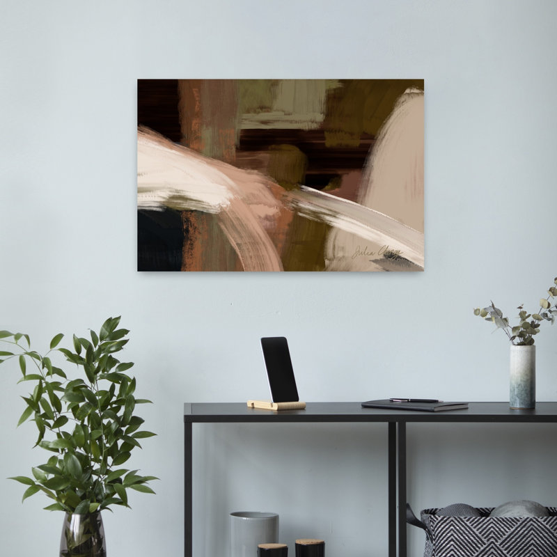 Rouille, art mural moderne abstrait 2 abstrait noir, H 24 po x l 16 po