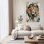 Lion, art mural moderne contemporain abstrait-1923616641