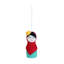 Figurine suspendue en laine best friends