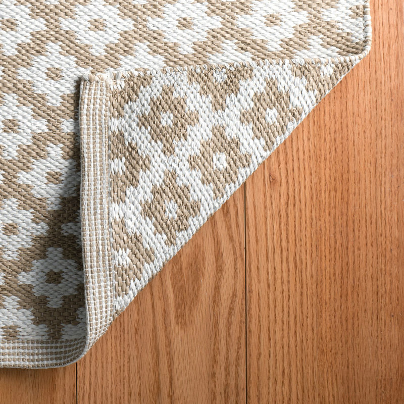 Samode Khaki Handwoven Indoor/Outdoor Rug, Rectangle 5' x 8'