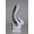 Ameline Modern Art Abstract of Fire White Resin Statue - Size: 6"L x 3"W x 12"H. -1226014979
