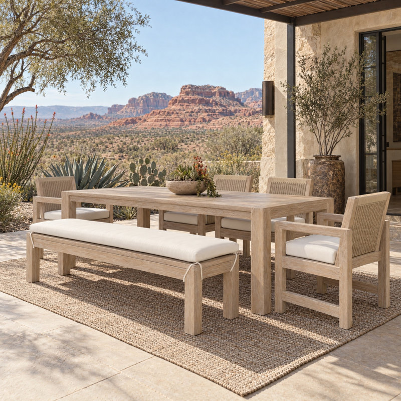 Sedona Outdoor Rectangle Teak Dining Table
