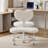 Artificial Rabbit Hair Meditation Chair Plus, Cross Legged Chair With Wheels, Adhd Chair, Criss Cross Desk Chair With Lumbar Support And Adjustable Stool, Flexible Design For Fidgety Sitters, Beige-183434690-183434692