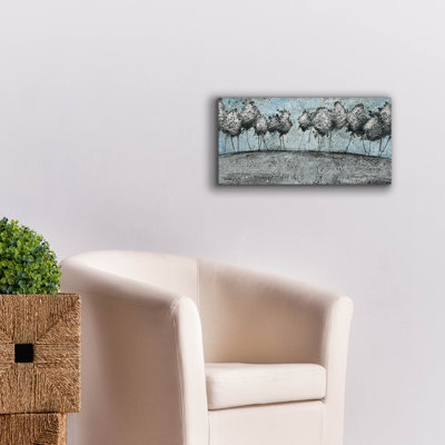  'A Route Of Silver' by Britt Hallowell Canvas Wall Art, 24" x 12"