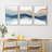Pastel Watercolor Blue Paint Stroke Abstract Landscape- Framed Canvas Print Wall Art Work Home Decor-119018273-73380129