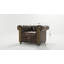 Chesterfield Armchair Friedrich Made of Vintage Look Microfibre with Solid Wood Legs-878938362