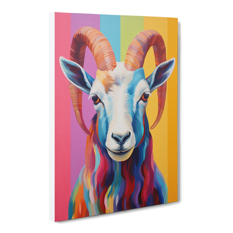 Goat Colour Field - No Frame Print, 76cm H x 50cm W x 3cm D
