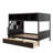 Leda Twin over Full Futon Bunk Bed with Bookcase by Runforrest-748128746