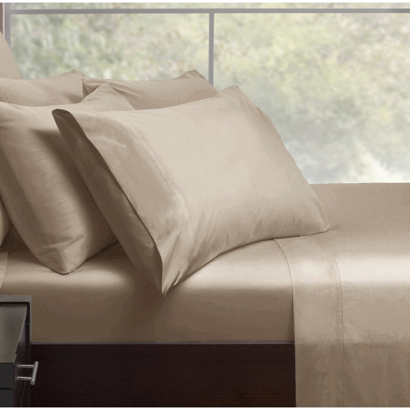 Microfiber Solid Colour Sheet Set, Full, Mocha