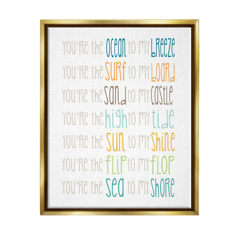 «Nautical Romantic Beach List» par Alli Rogosich - impression sur bois, H 21 po x l 17 po x P 1,7 po