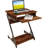 23.6" Z-Shaped Computer Desk with Keyboard Tray and Wheels, Compact Study Table for Small Spaces-2022873937