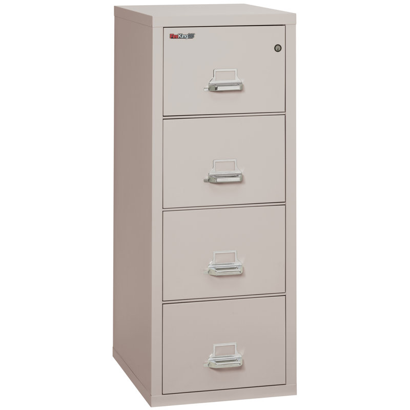 Fireproof 4 - Drawer File Cabinet, Platinum, E-Lock