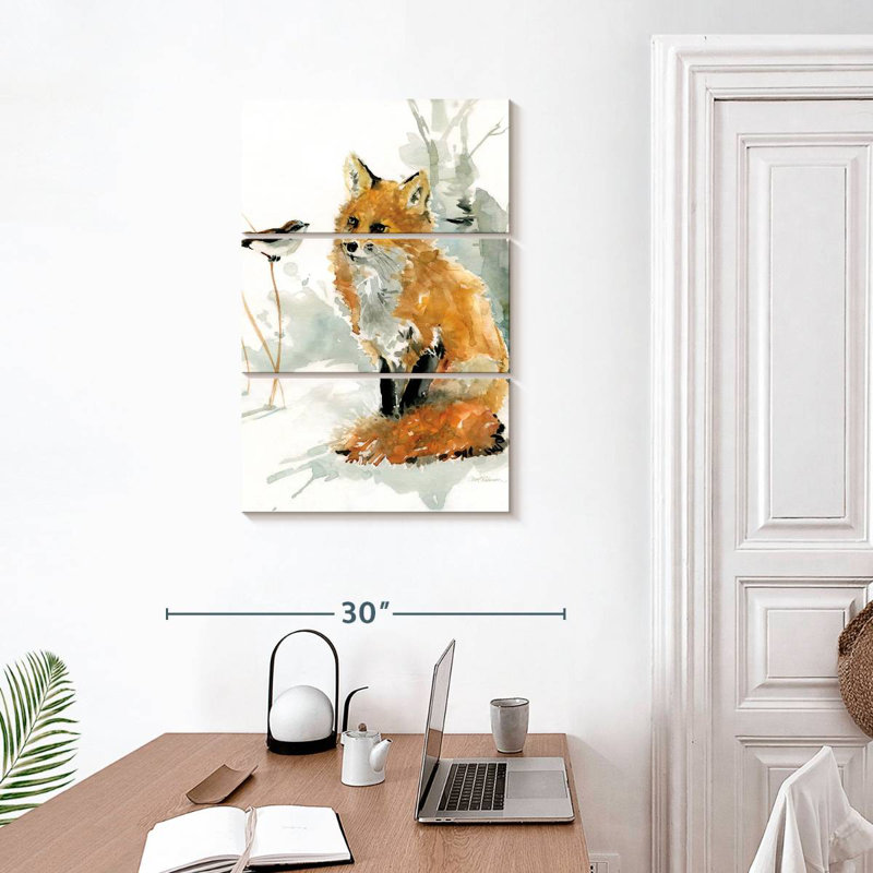 Brampt Fox And Friend, 32" H x 20" W