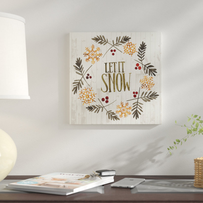 «Rustic Christmas VI», impression sur toile, H 12 po x l 12 po x P 1,5 po, Toile tendue, Pas de tapis