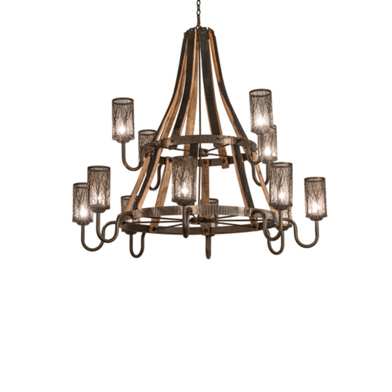 Barrel Stave 12 - Light Chandelier