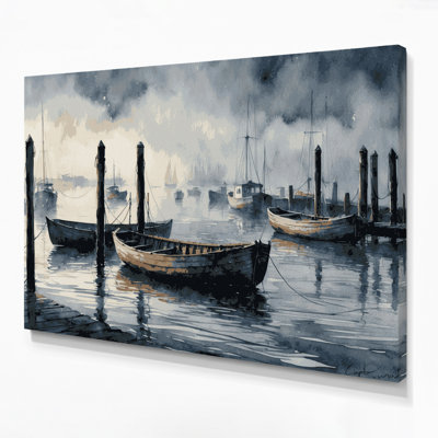 Art mural sur toile gris, "Coastal Cape Cod"
