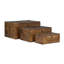 3 Piece Wood Carved Box Set