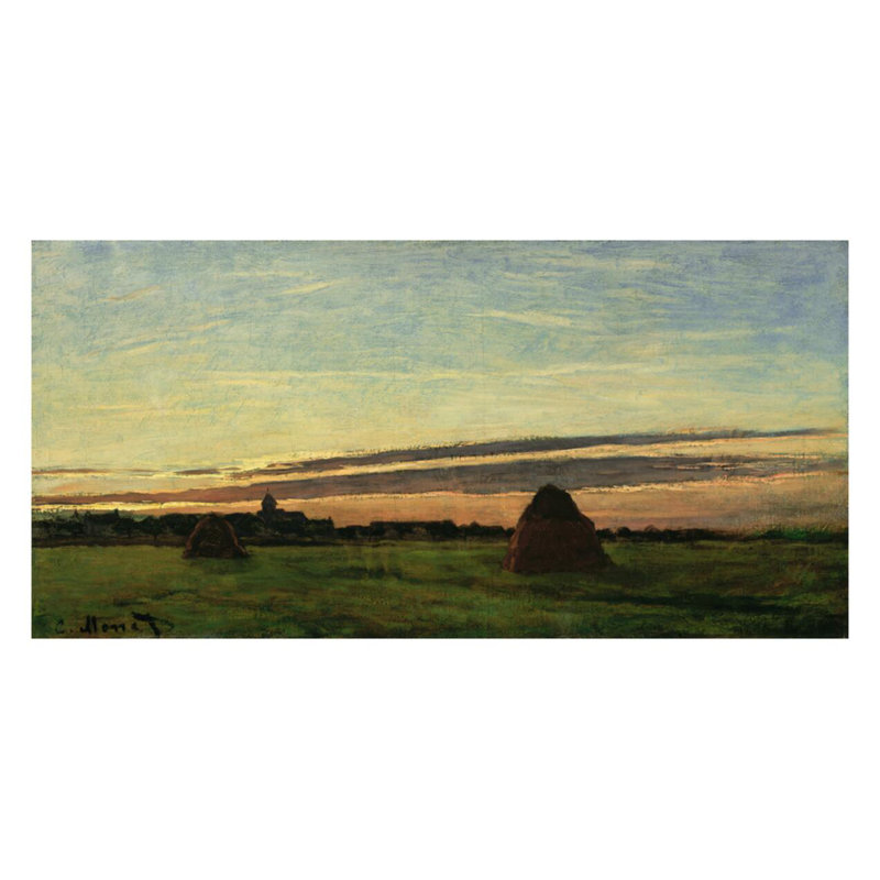 «Haystacks at Chailly» par Claude Monet - Estampe numérique, H 22 po x l 28 po