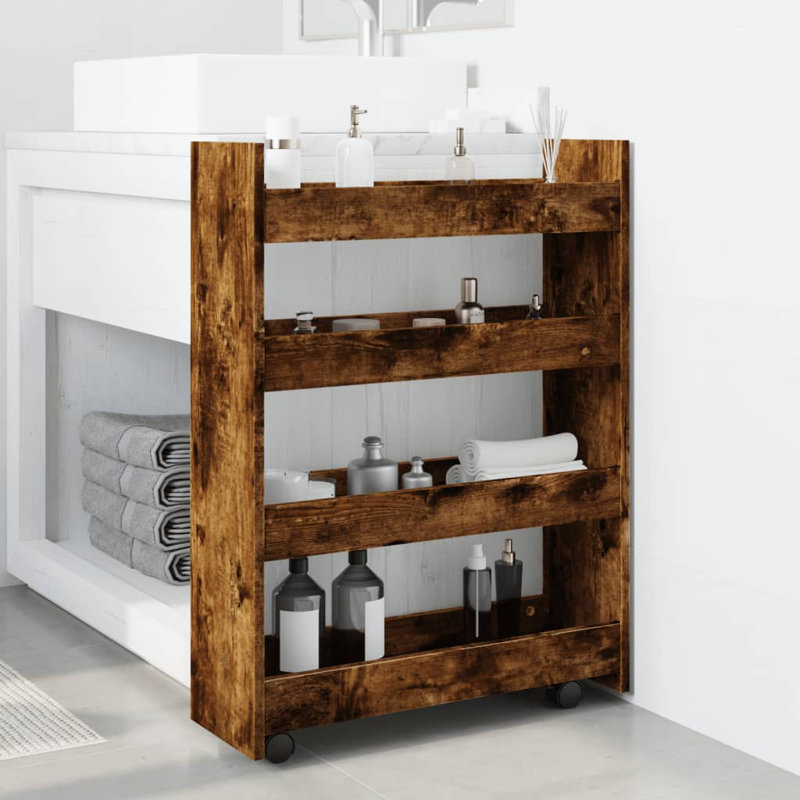 Bar Cart, Smoked Oak