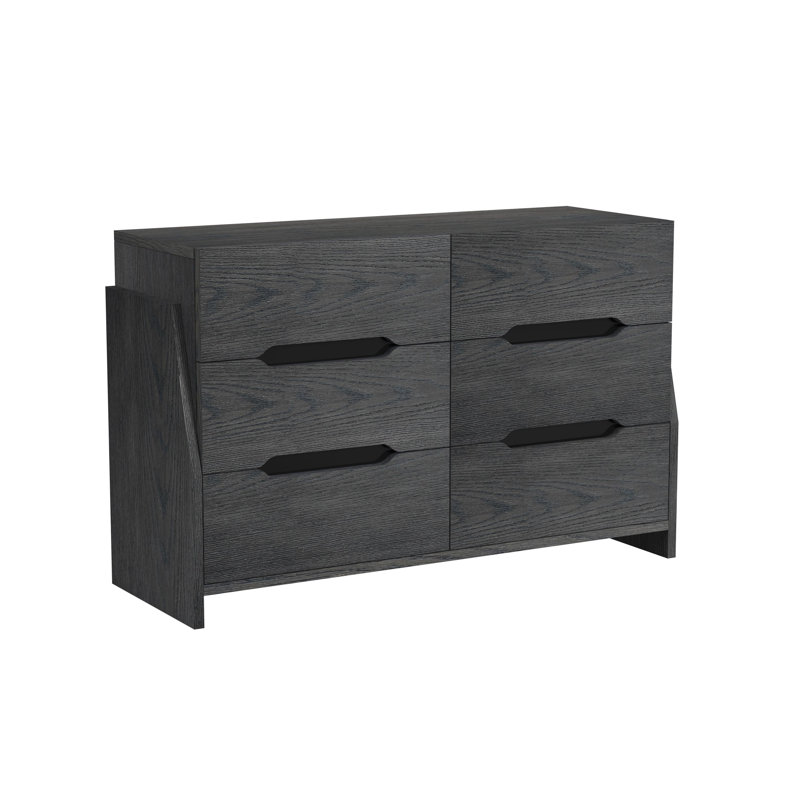 Commode 6 tiroirs Itsumi, Noir