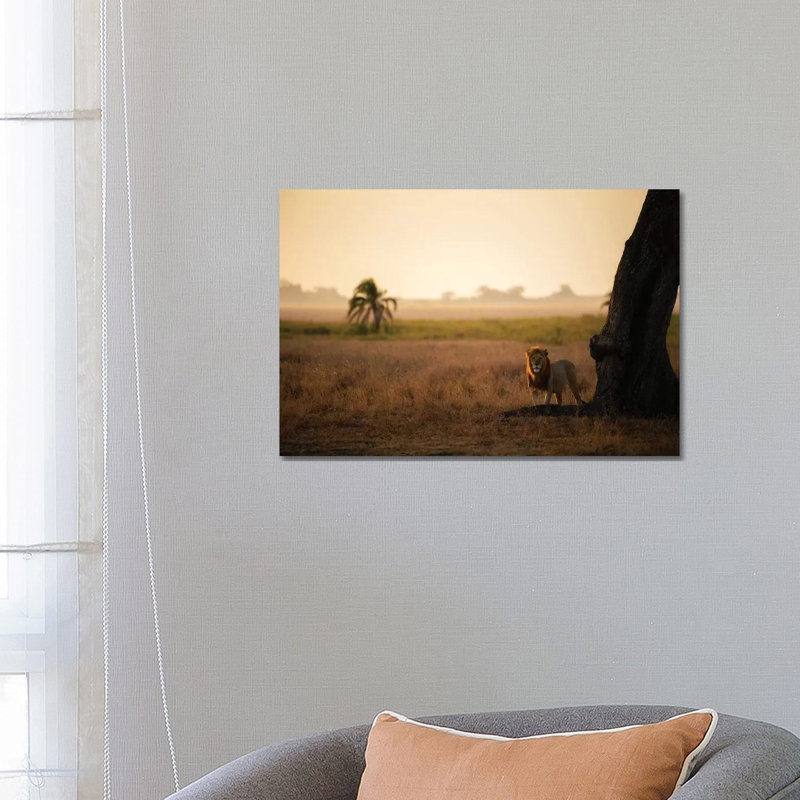 Palm Tree King by Mohammed Alnaser - Print on Canvas, Wrapped Canvas, 45.72cm H x 66.04cm W x 1.91cm D