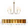 Mckevitt 6-Light Transitional Modern Chandelier with White Fabric Shades