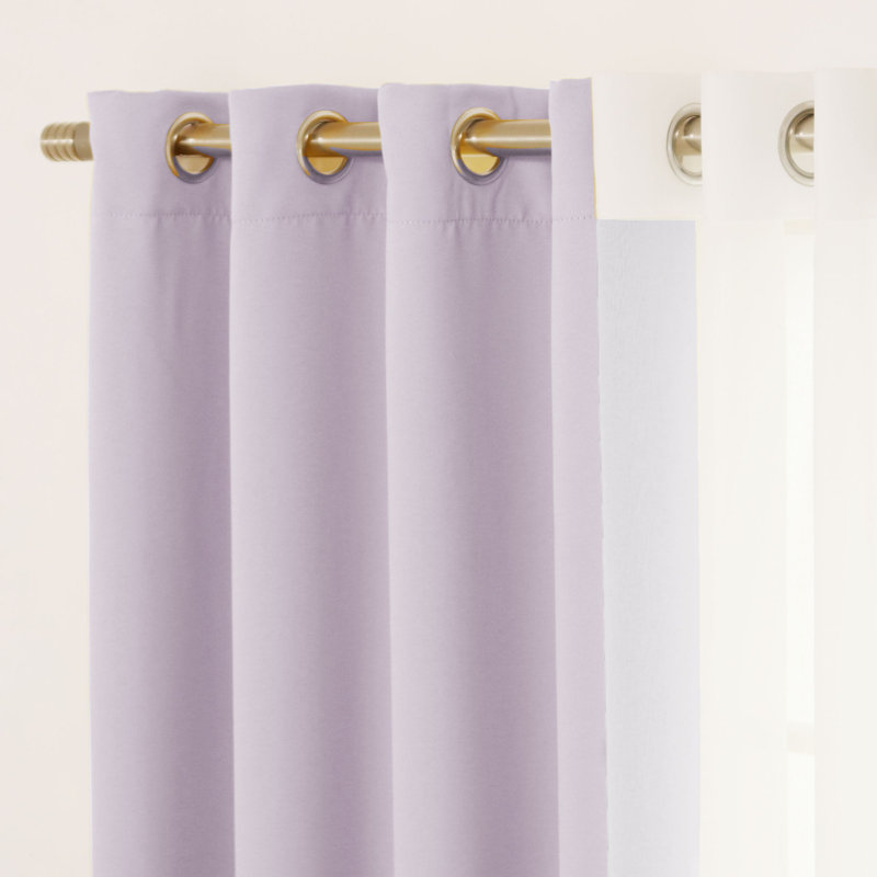 Paire de rideaux transparents avec œillets Granados, Lilas
