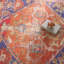 Tapis orange / mauve tissé à la machine Damaya-88037025