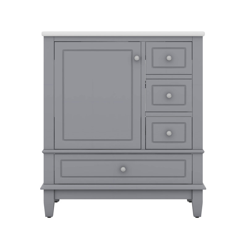 Meuble-lavabo de 30 po avec lavabo, une porte et trois tiroirs Designs, Grey