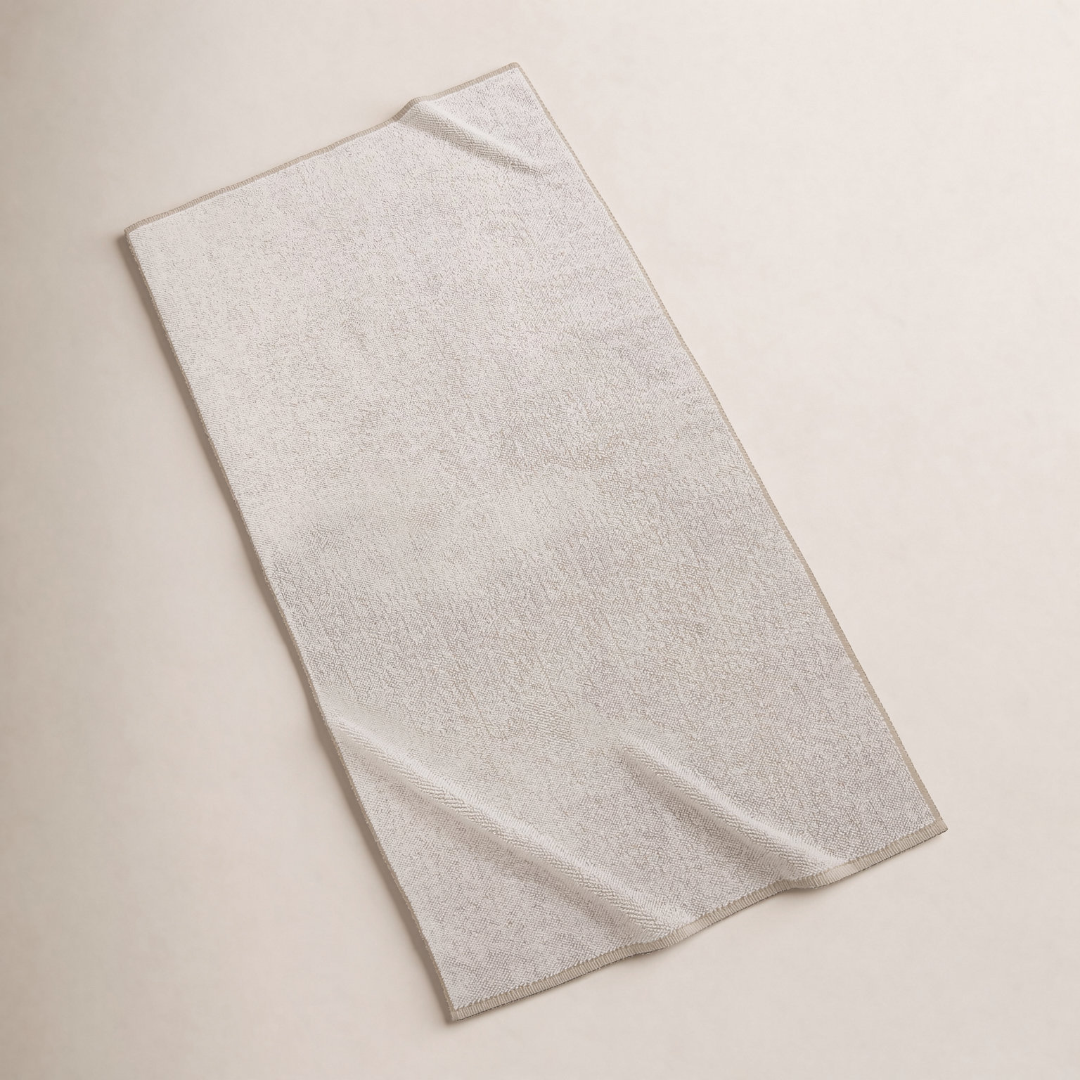 Rust Turkish Cotton Hand Towel, Off White