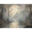 Papier peint éthéré paysage abstrait lune-502698925-502698924